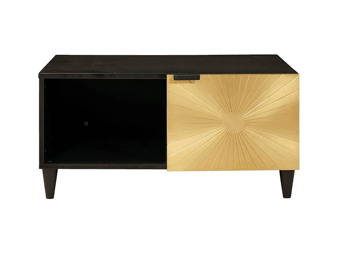 Table basse Noir et or 80 x 50 x 40 cm