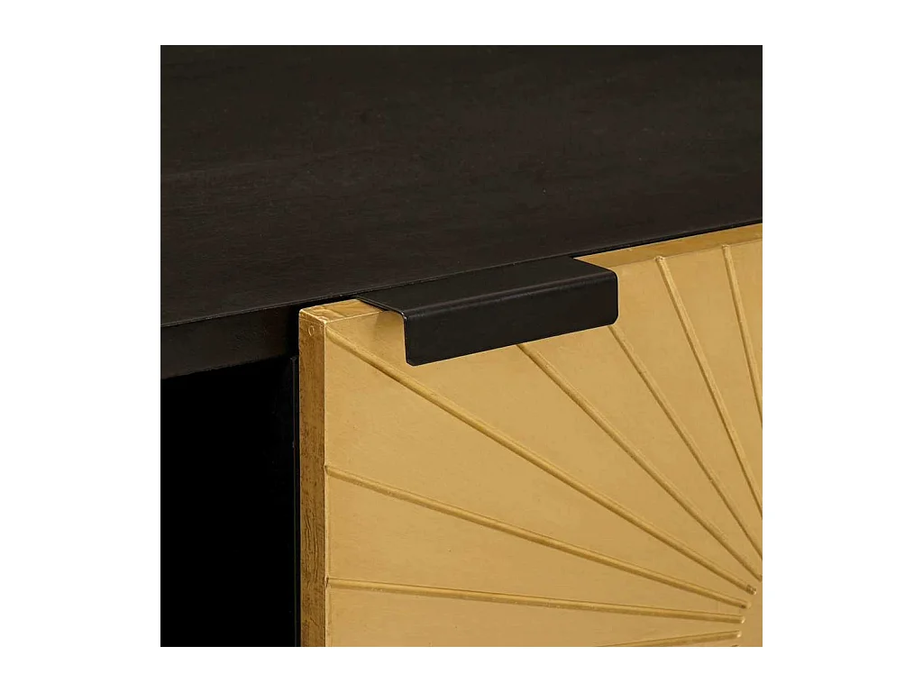 Table basse Noir et or 80 x 50 x 40 cm