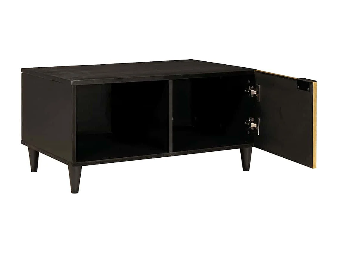 Mesa de centro Preto e Ouro 80 x 50 x 40 cm