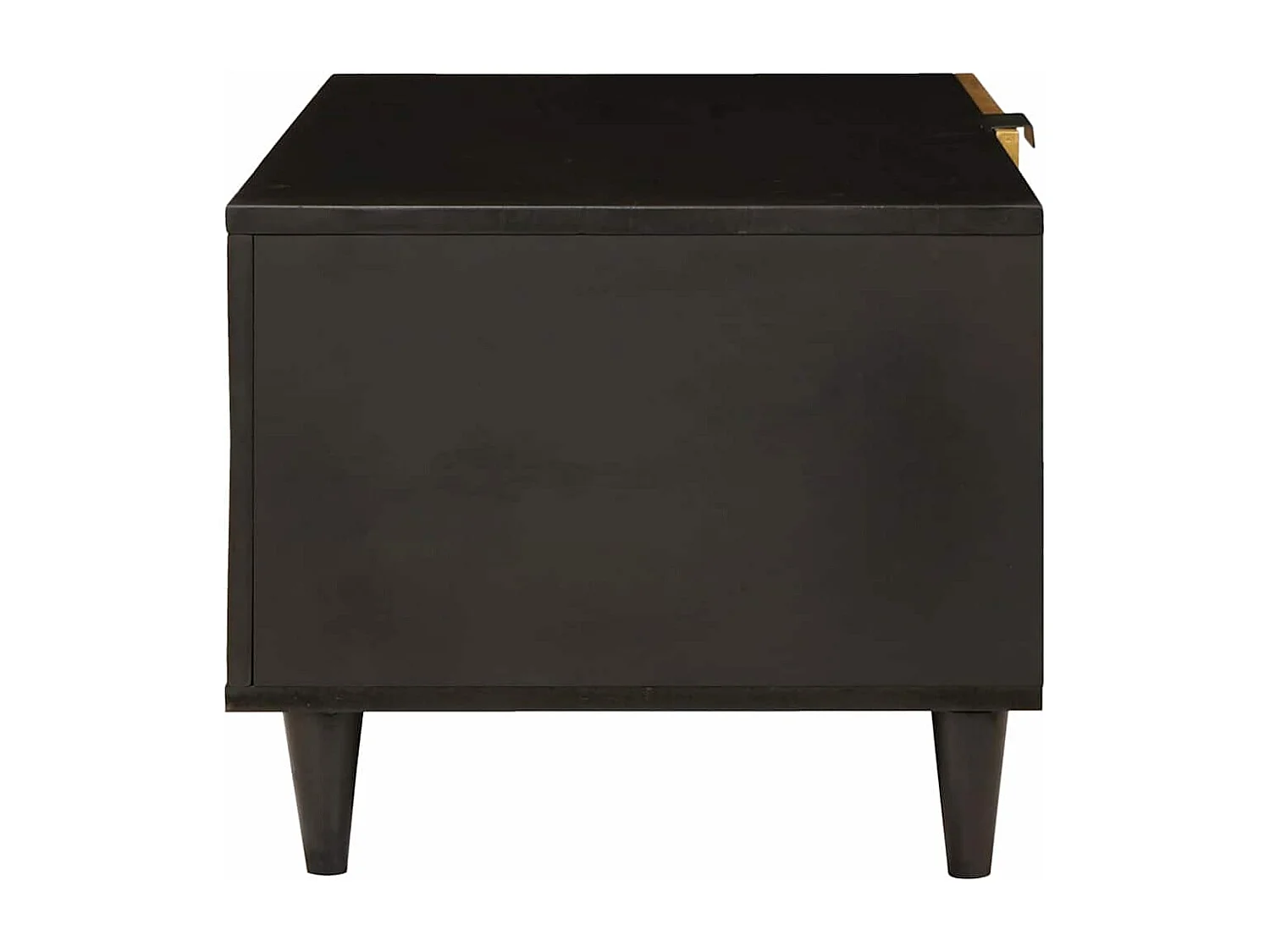 Mesa de centro Preto e Ouro 80 x 50 x 40 cm