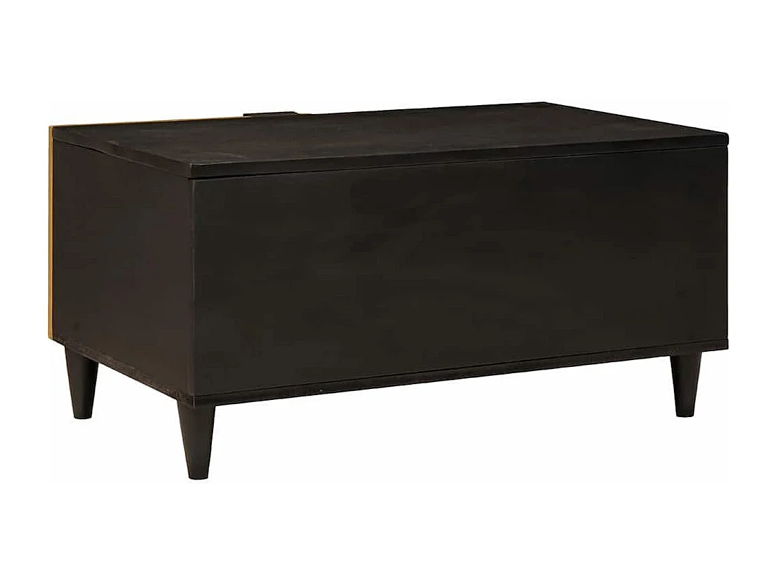 Mesa de centro Preto e Ouro 80 x 50 x 40 cm