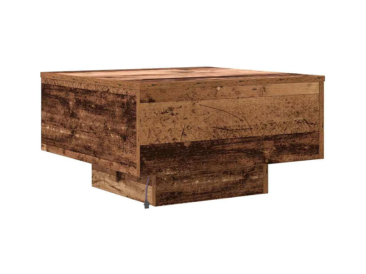Salontafel Oud hout 55 x 55 x 31 cm Bewerkt hout