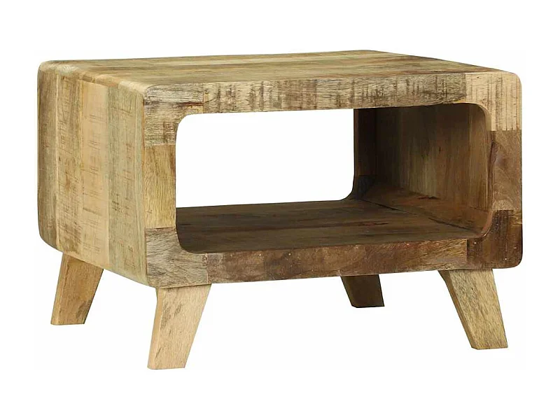 Mesa de Café 50 x 50 x 35 cm Madera maciza de mango rugosa