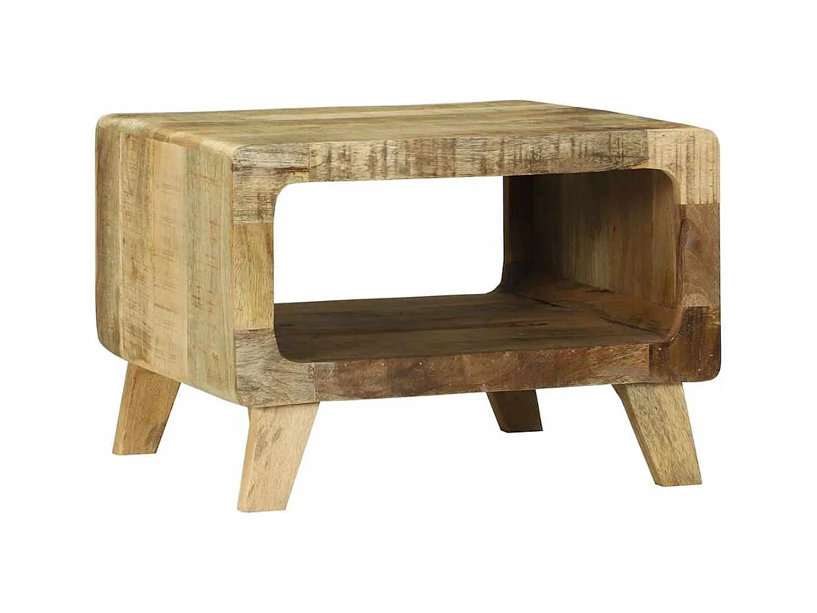 Mesa de Café 50 x 50 x 35 cm Madera maciza de mango rugosa