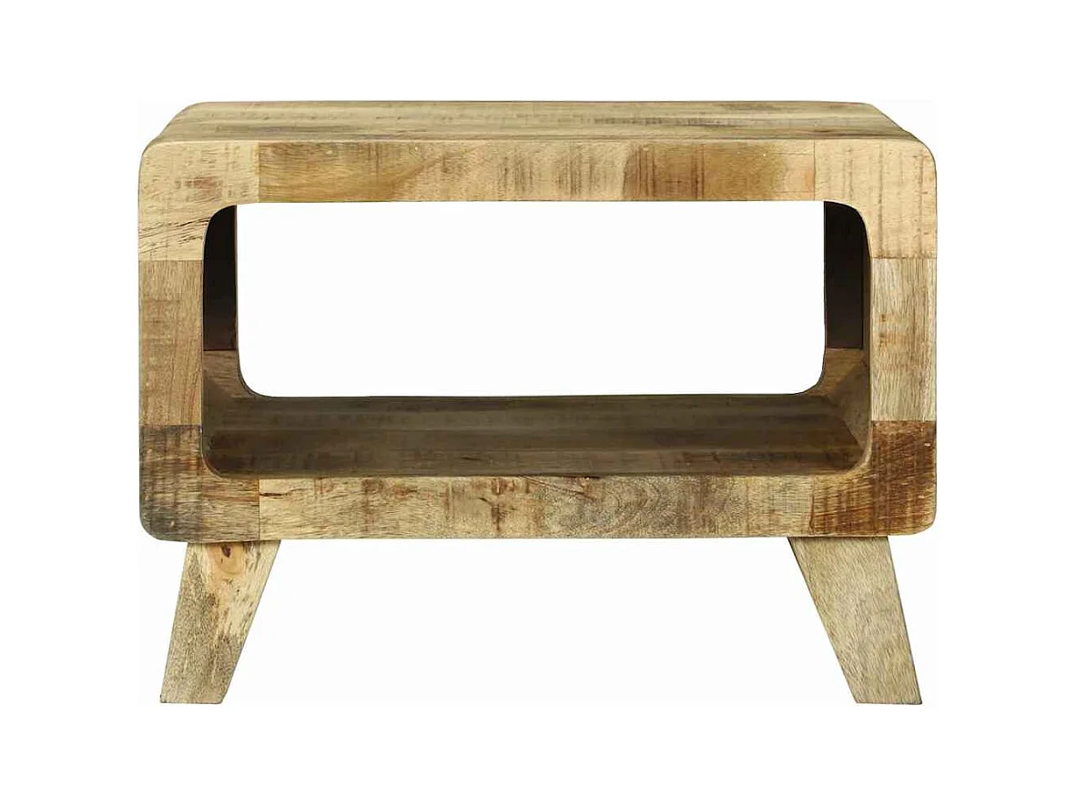 Mesa de Café 50 x 50 x 35 cm Madera maciza de mango rugosa