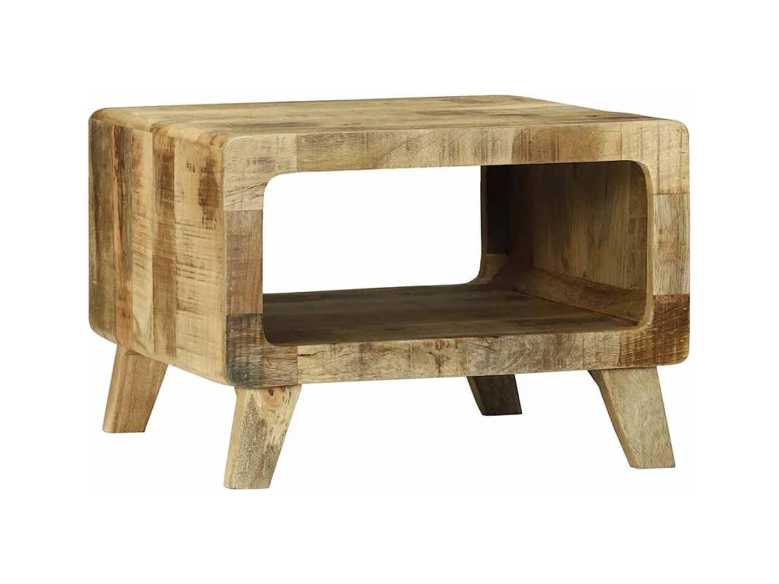 Mesa de Café 50 x 50 x 35 cm Madera maciza de mango rugosa