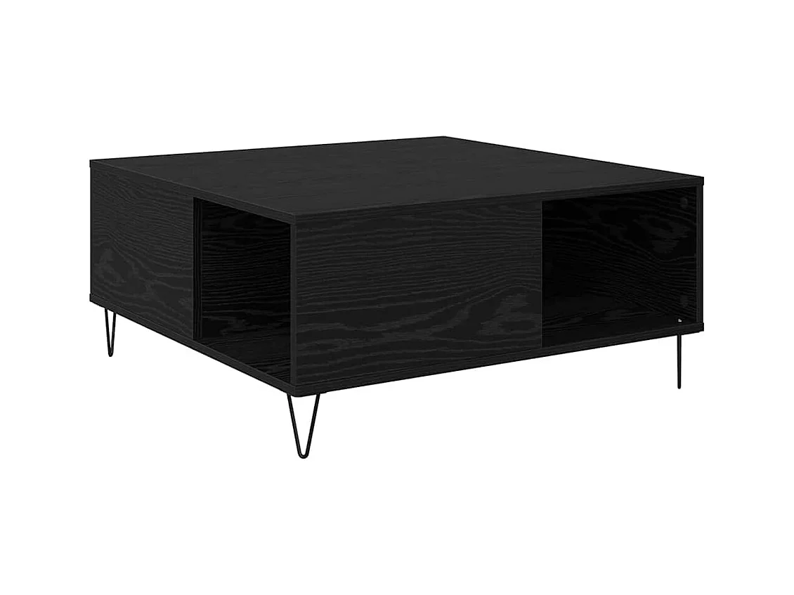 Table basse Chêne noir 80 x 80 x 36,5 cm Bois d'ingénierie