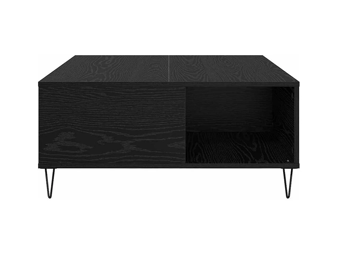 Table basse Chêne noir 80 x 80 x 36,5 cm Bois d'ingénierie