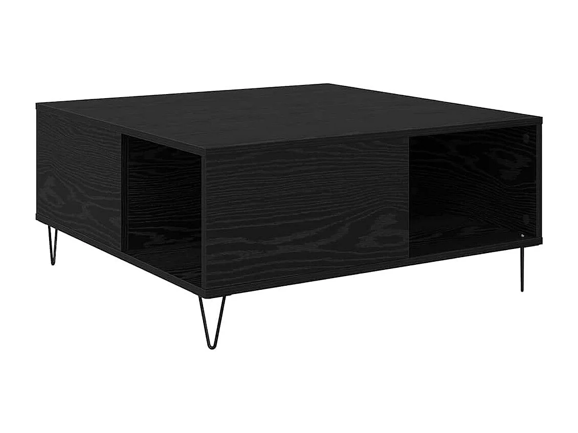 Table basse Chêne noir 80 x 80 x 36,5 cm Bois d'ingénierie