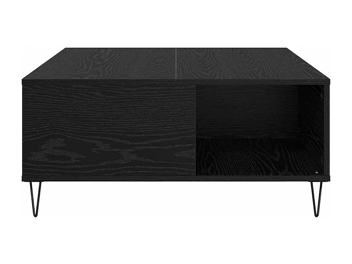 Table basse Chêne noir 80 x 80 x 36,5 cm Bois d'ingénierie