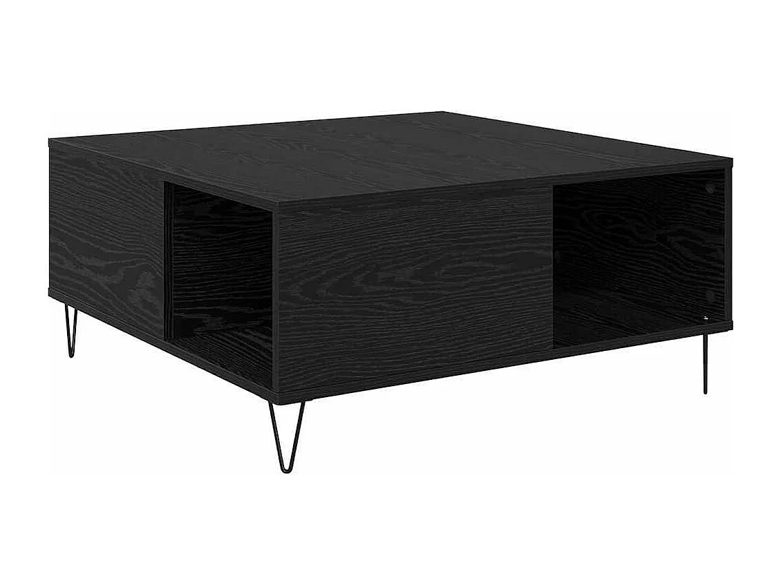 Table basse Chêne noir 80 x 80 x 36,5 cm Bois d'ingénierie