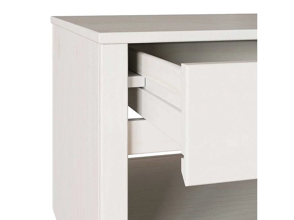 Table basse Drammen Blanc 99 x 55 x 45 cm Bois massif en pin