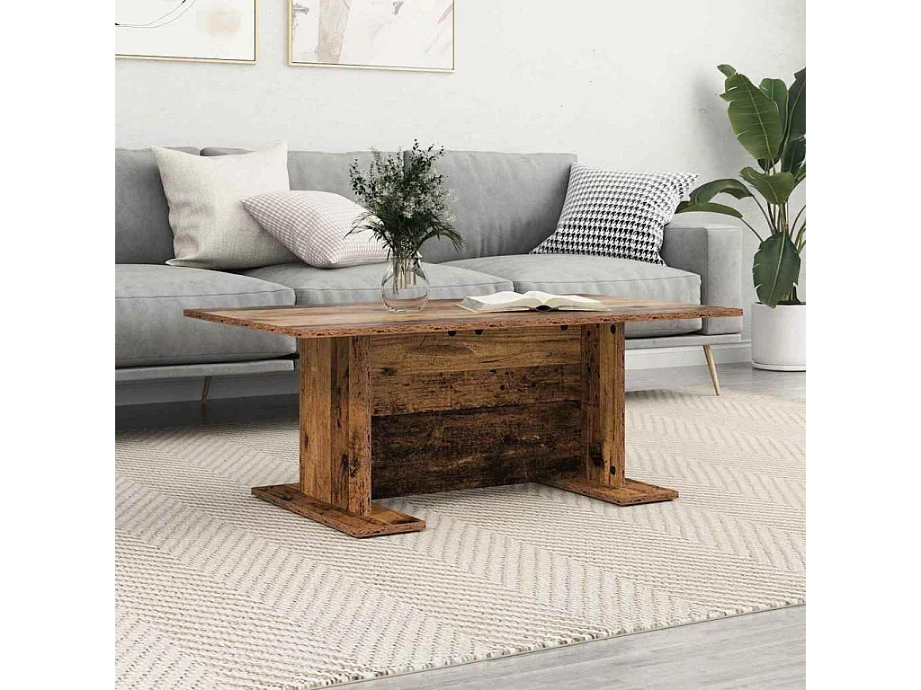 Mesa de Café Madera vieja 103.5 x 60 x 40 cm