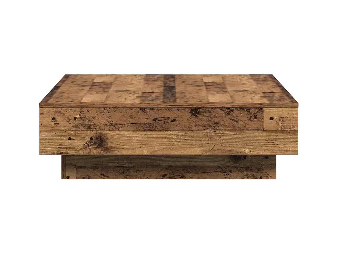Table basse Bois ancien 90 x 90 x 28 cm Bois d'ingénierie
