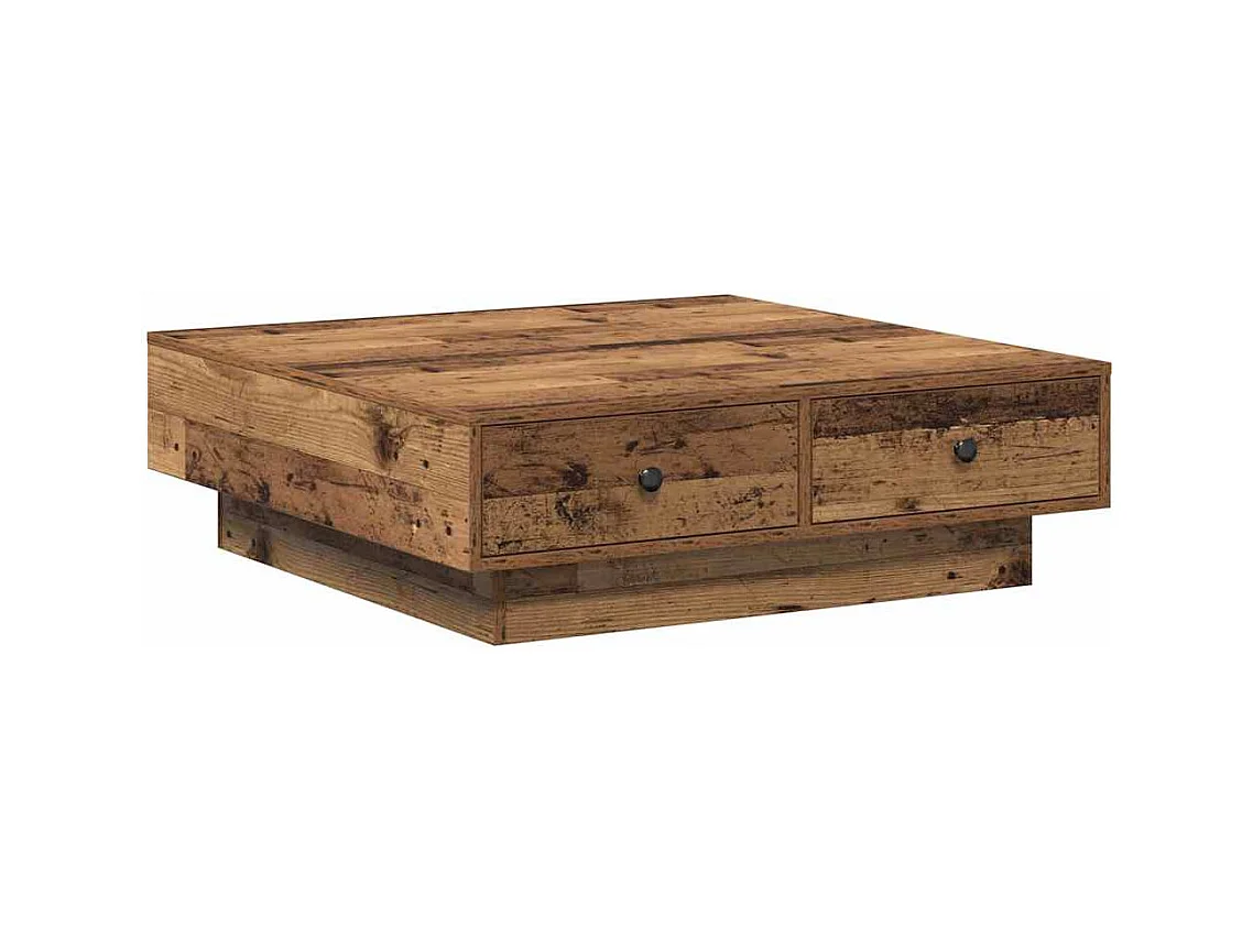 Table basse Bois ancien 90 x 90 x 28 cm Bois d'ingénierie