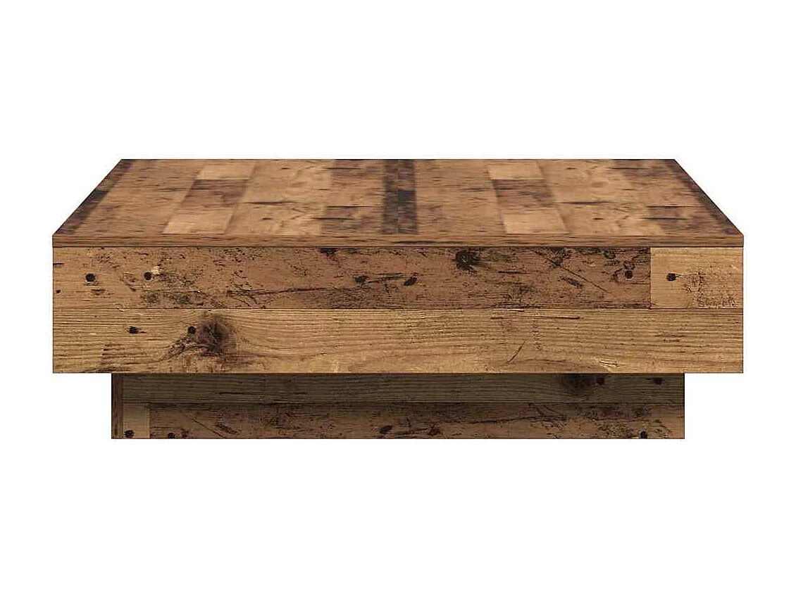 Salontafel Oud hout 90 x 90 x 28 cm Bewerkt hout