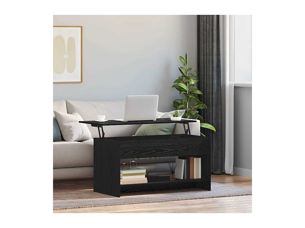 Mesa de centro Carvalho preto 80 x 50.5 x 41.5 cm