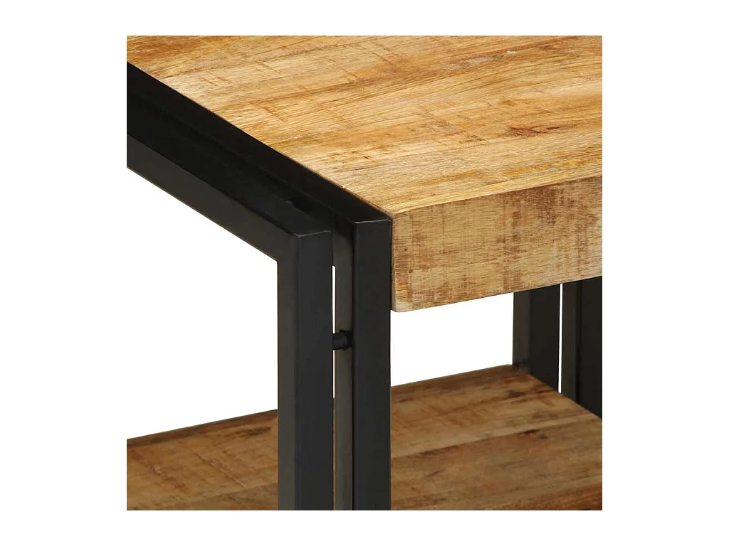 Table basse Marron 40 x 40 x 38 cm bois de manguier massif