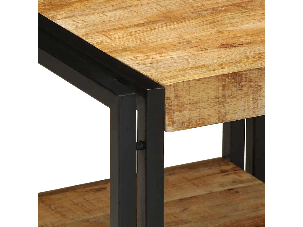 Table basse Marron 40 x 40 x 38 cm bois de manguier massif