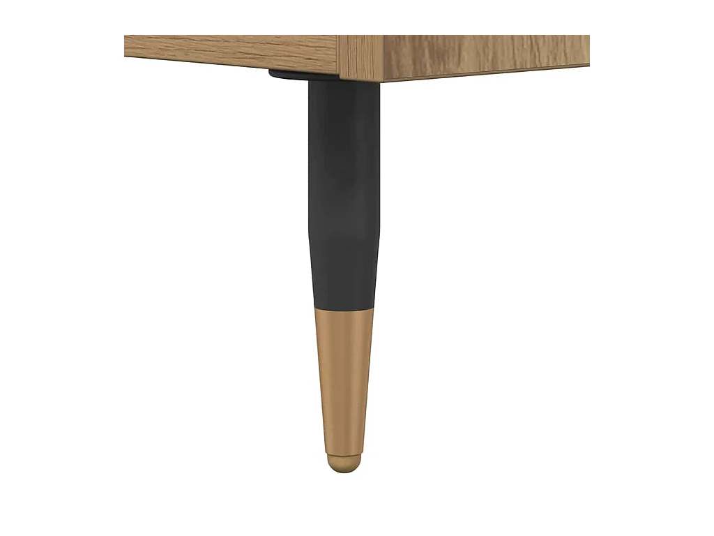 Table basse avec tiroir chêne artisanal 102 x 44,5 x 50 cm