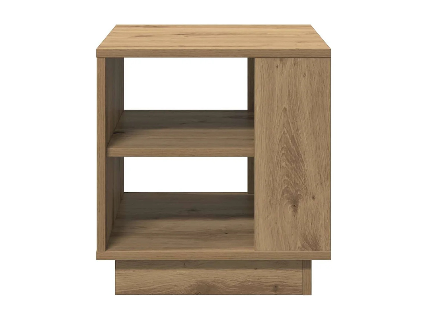 Table basse chêne artisanal 40x40x43 cm bois d'ingénierie