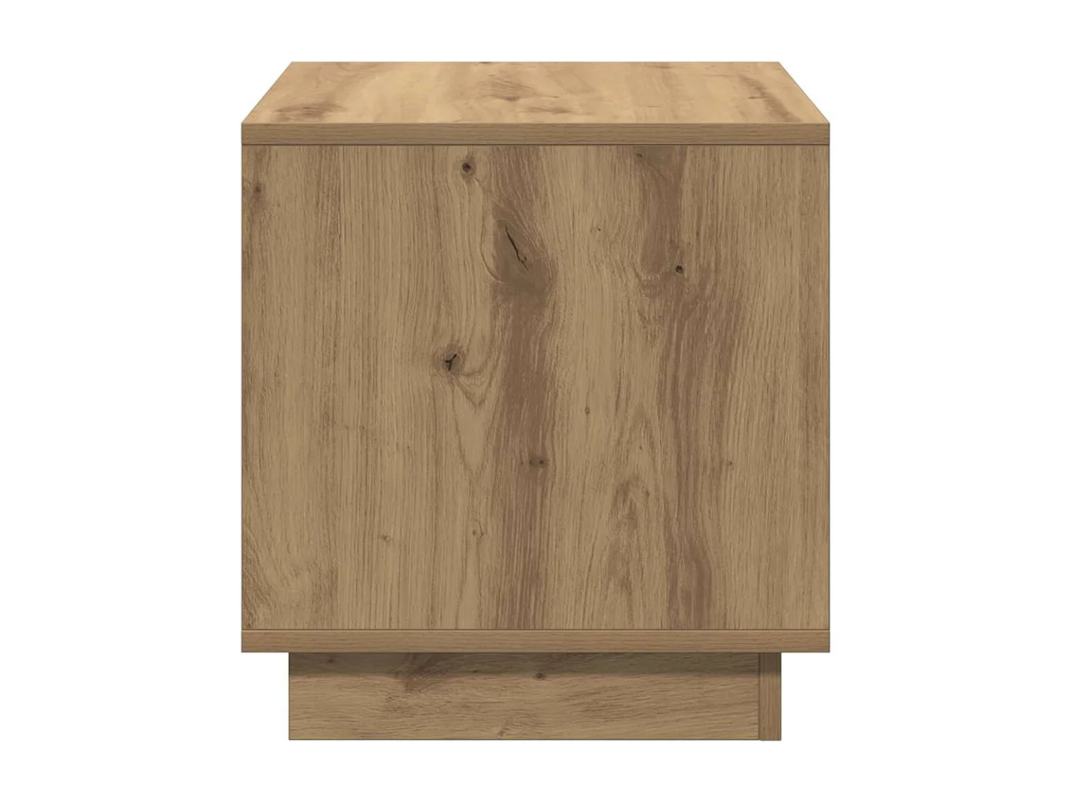 Table basse chêne artisanal 40x40x43 cm bois d'ingénierie