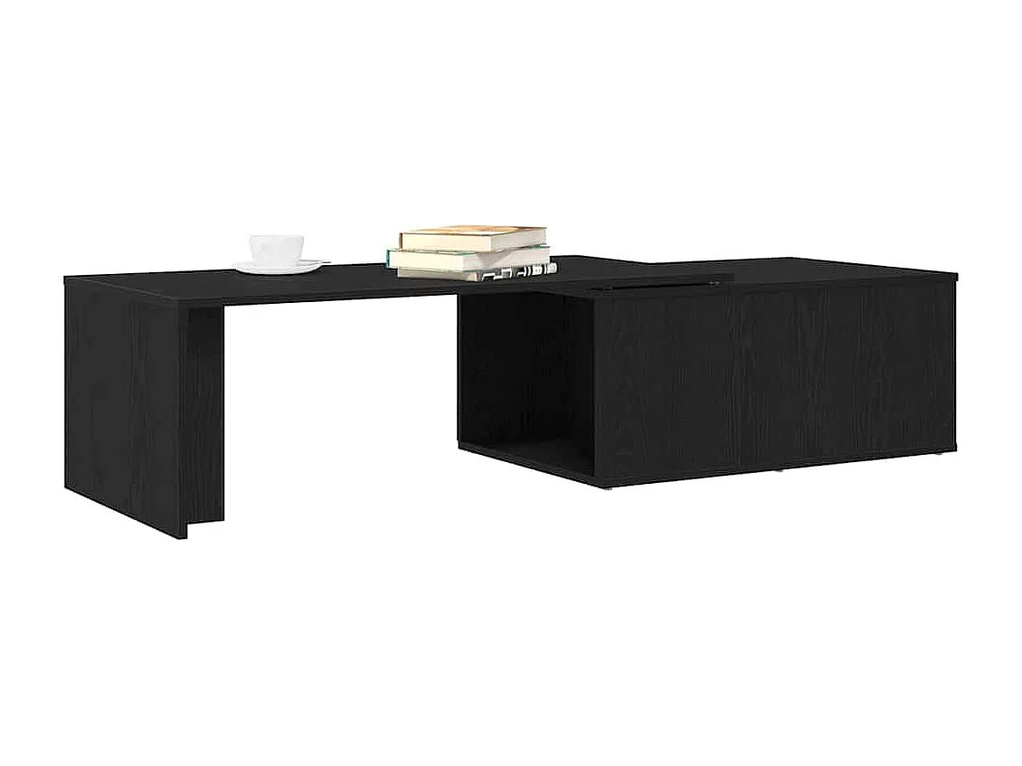 Mesa de Café Roble negro 150 x 50 x 35 cm Madera contrachapada