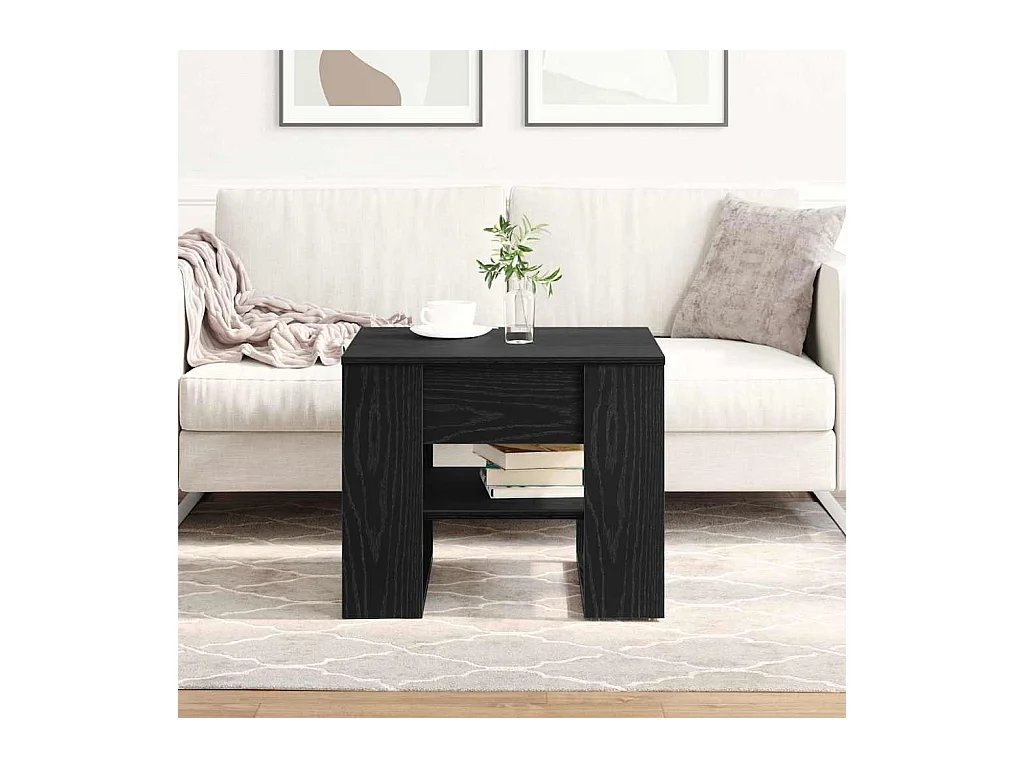 Table basse Chêne noir 55,5 x 55 x 45 cm Bois d'ingénierie