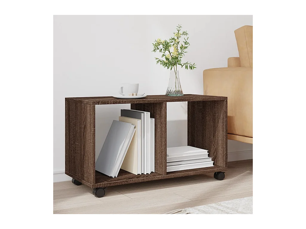 Table basse chêne marron 72x33x42,5 cm bois d'ingénierie