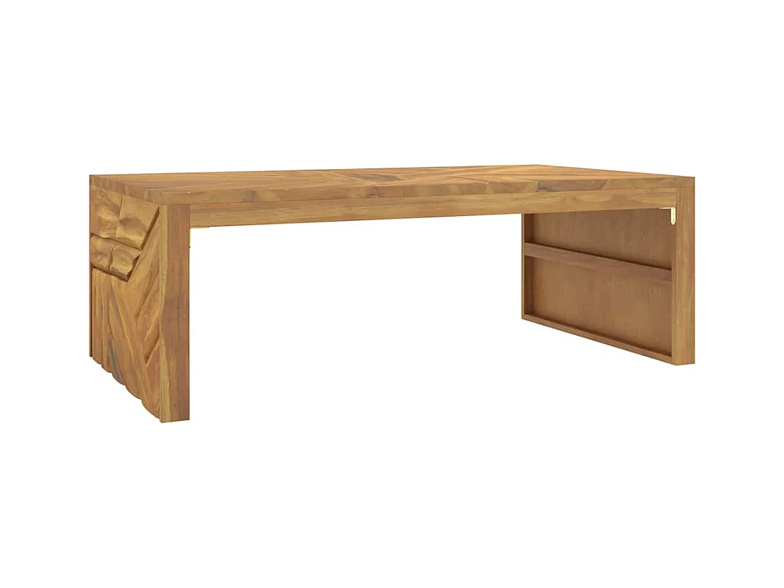 Table basse 110x60x38 cm bois de teck solide