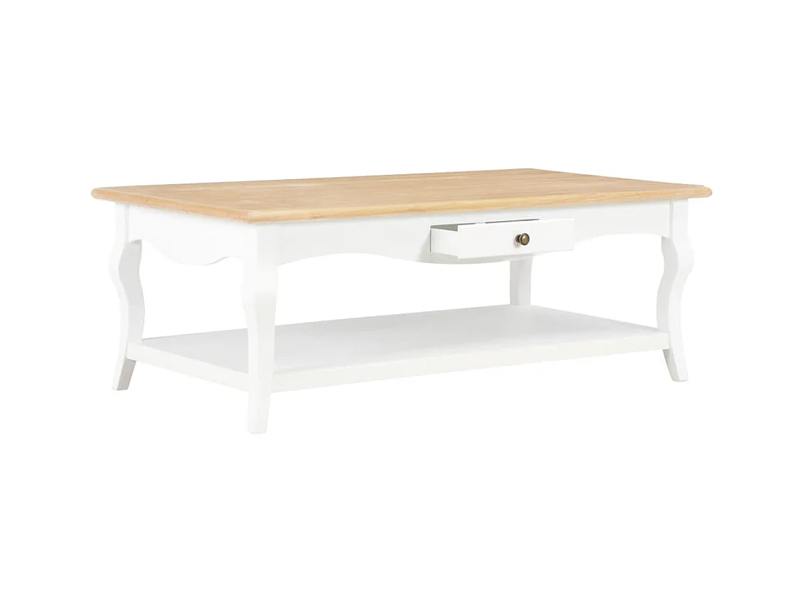 Table basse Blanc 110 x 60 x 40 cm MDF