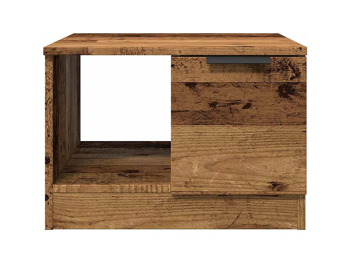 Table basse vieux bois 50x50x36 cm bois d'ingénierie