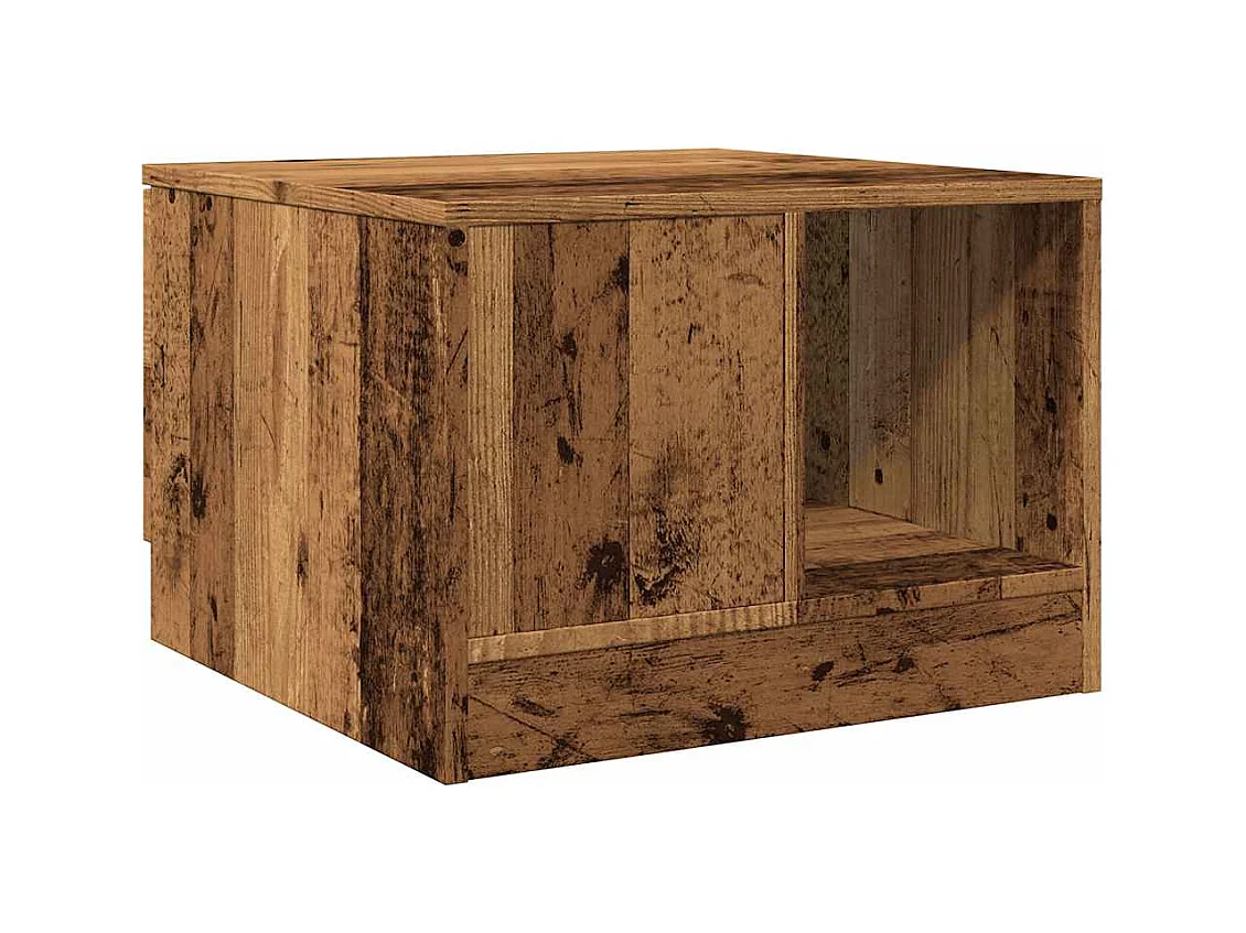 Table basse vieux bois 50x50x36 cm bois d'ingénierie