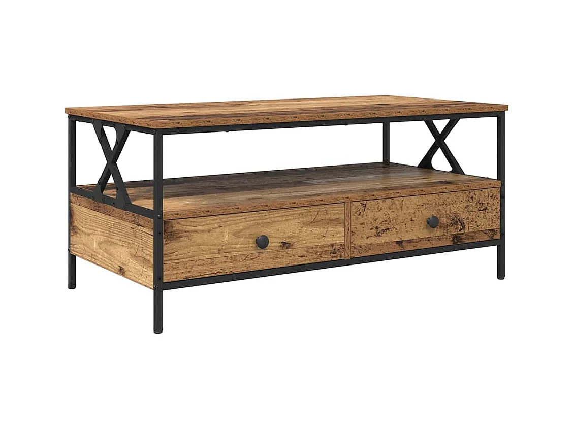 Table basse Bois ancien 100 x 51 x 45 cm Bois d'ingénierie