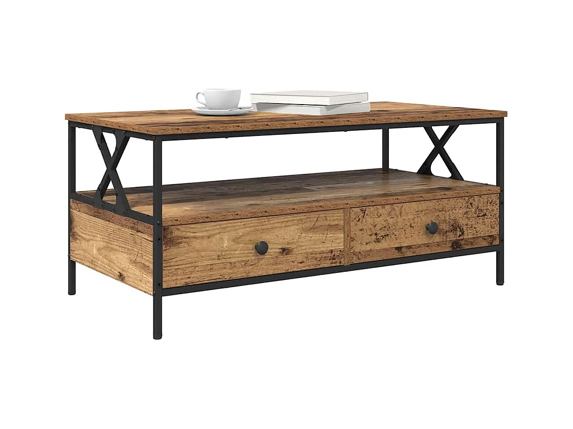 Table basse Bois ancien 100 x 51 x 45 cm Bois d'ingénierie