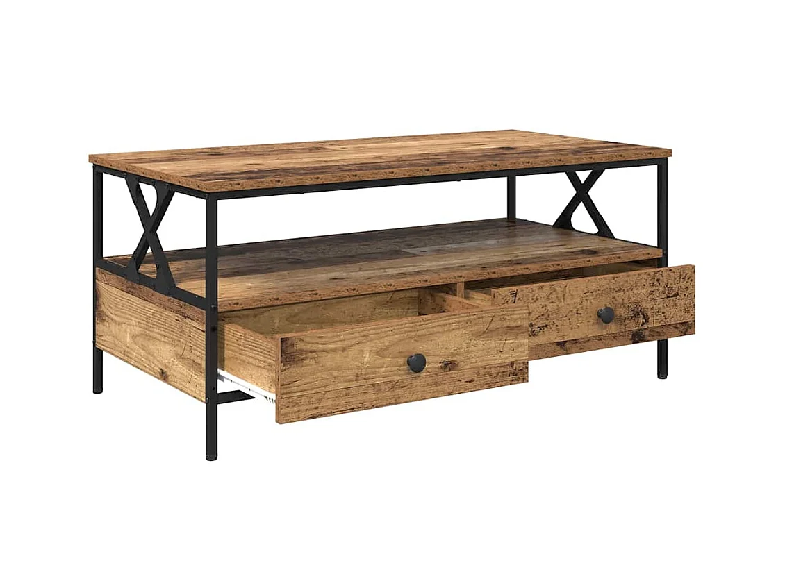 Table basse Bois ancien 100 x 51 x 45 cm Bois d'ingénierie