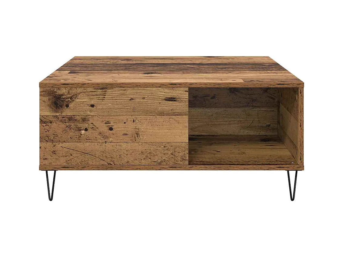 Table basse Bois ancien 80 x 80 x 36,5 cm Bois d'ingénierie