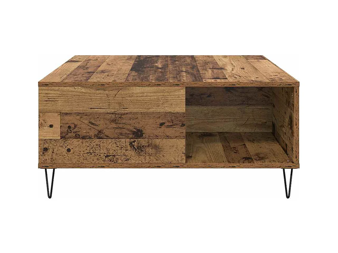 Table basse Bois ancien 80 x 80 x 36,5 cm Bois d'ingénierie