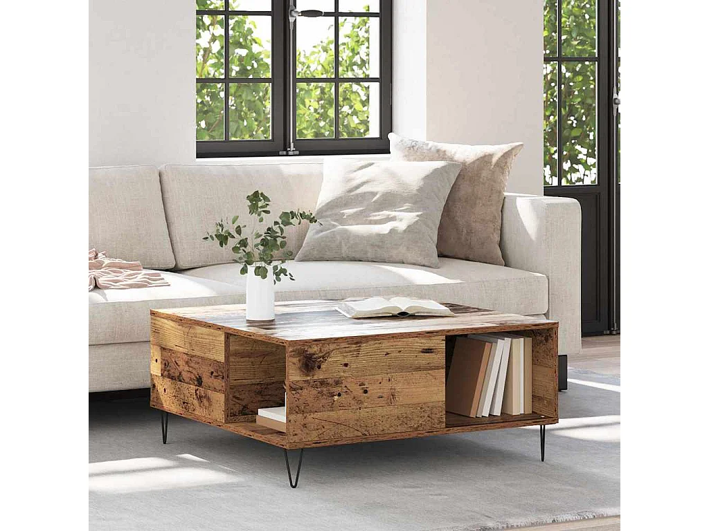 Mesa de Café Madera vieja 80 x 80 x 36.5 cm