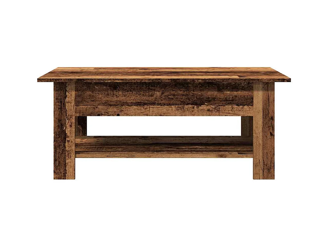 Table basse vieux bois 102x55x42 cm bois d'ingénierie