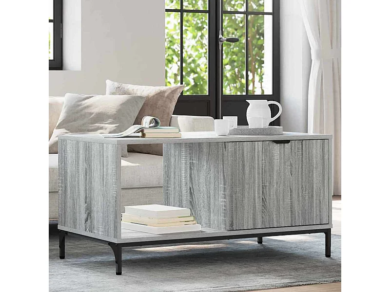 Mesa de centro Sonoma cinzento 90 x 49 x 46 cm