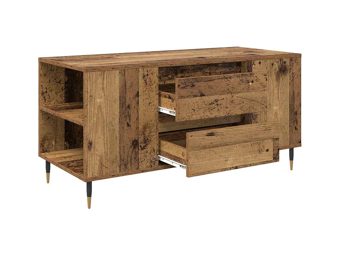 Table basse Bois ancien 102 x 44,5 x 50 cm Bois d'ingénierie