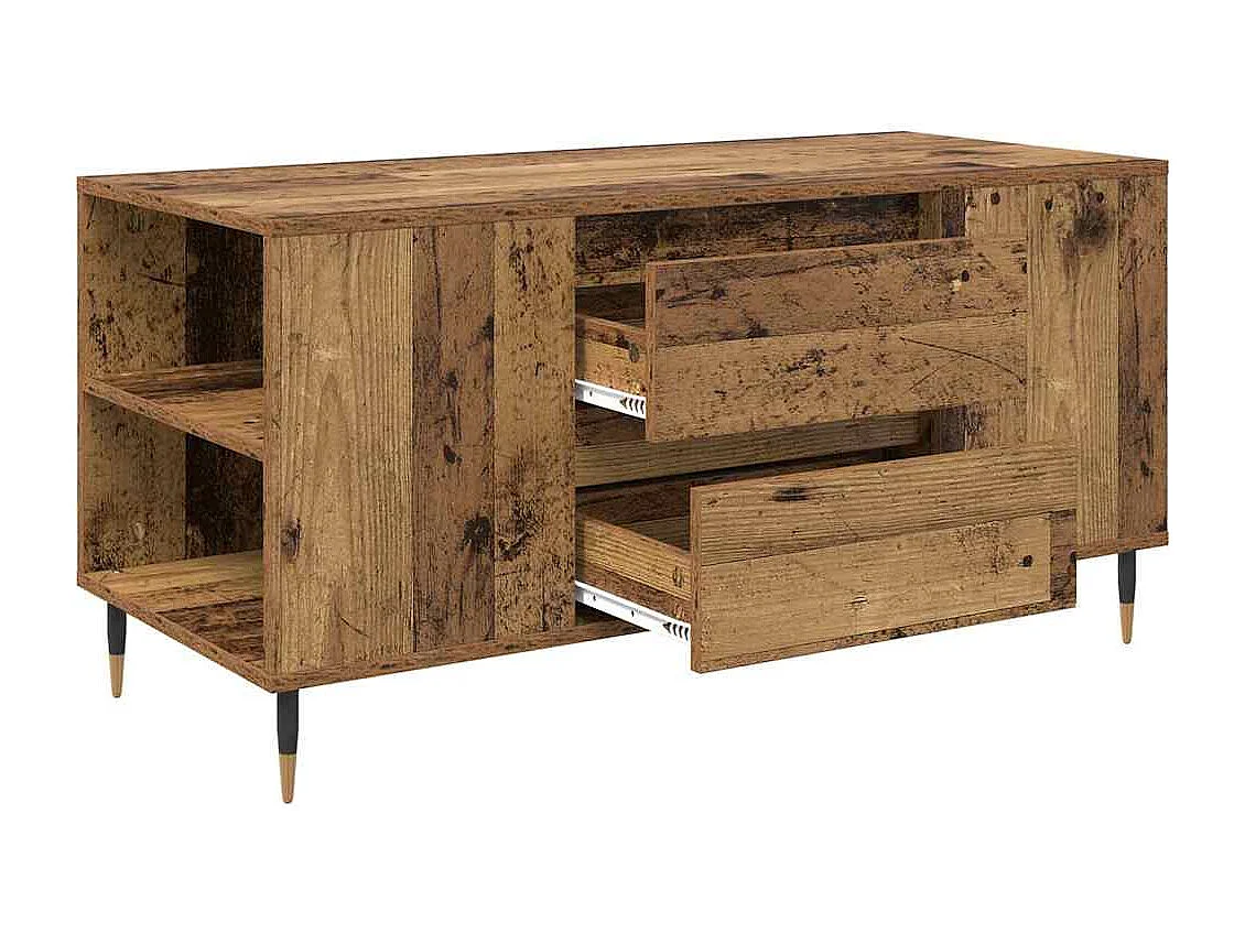 Table basse Bois ancien 102 x 44,5 x 50 cm Bois d'ingénierie