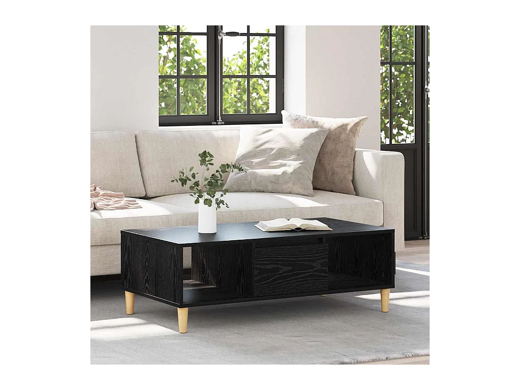 Table basse Chêne noir 103,5 x 60 x 35 cm Bois d'ingénierie