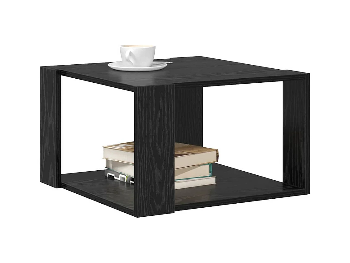 Table basse Chêne noir 51.5 x 51.5 x 30 cm Bois d'ingénierie