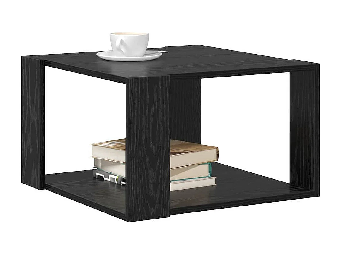 Table basse Chêne noir 51.5 x 51.5 x 30 cm Bois d'ingénierie