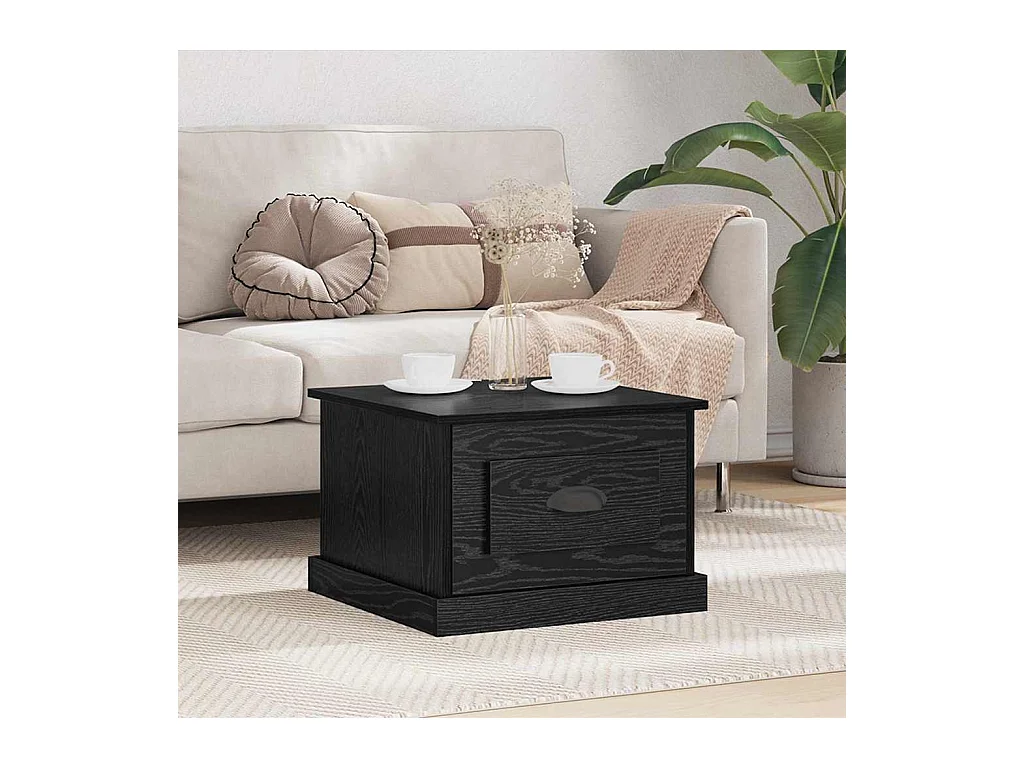 Table basse Chêne noir 50 x 50 x 35 cm Bois d'ingénierie