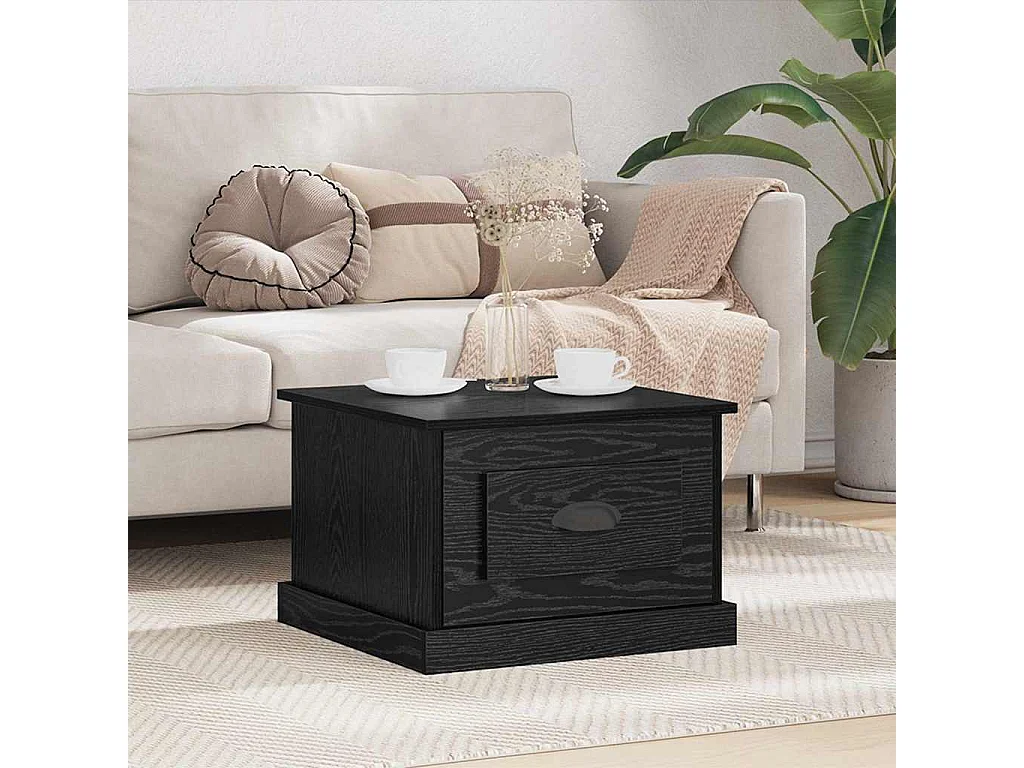 Table basse Chêne noir 50 x 50 x 35 cm Bois d'ingénierie