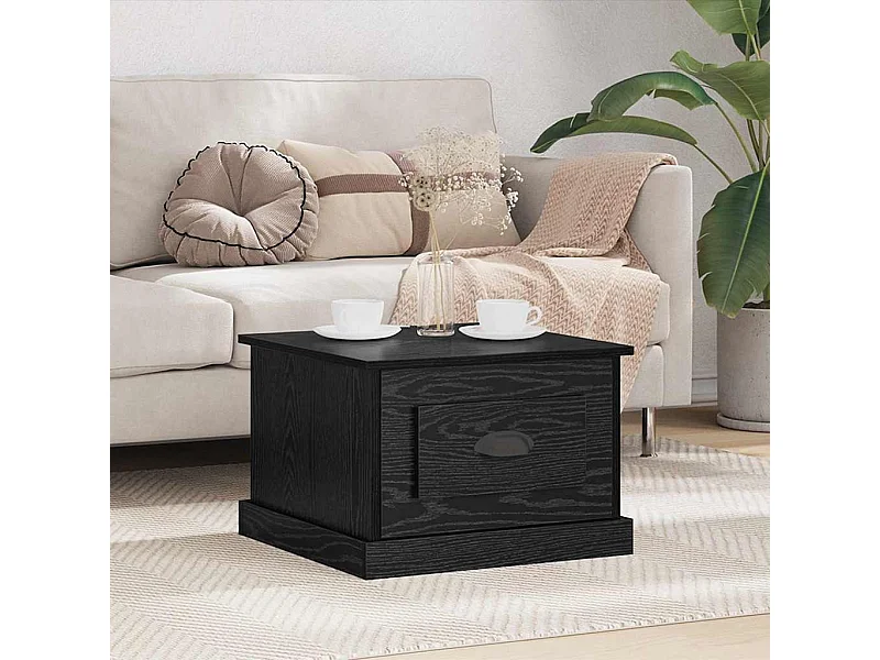 Table basse Chêne noir 50 x 50 x 35 cm Bois d'ingénierie