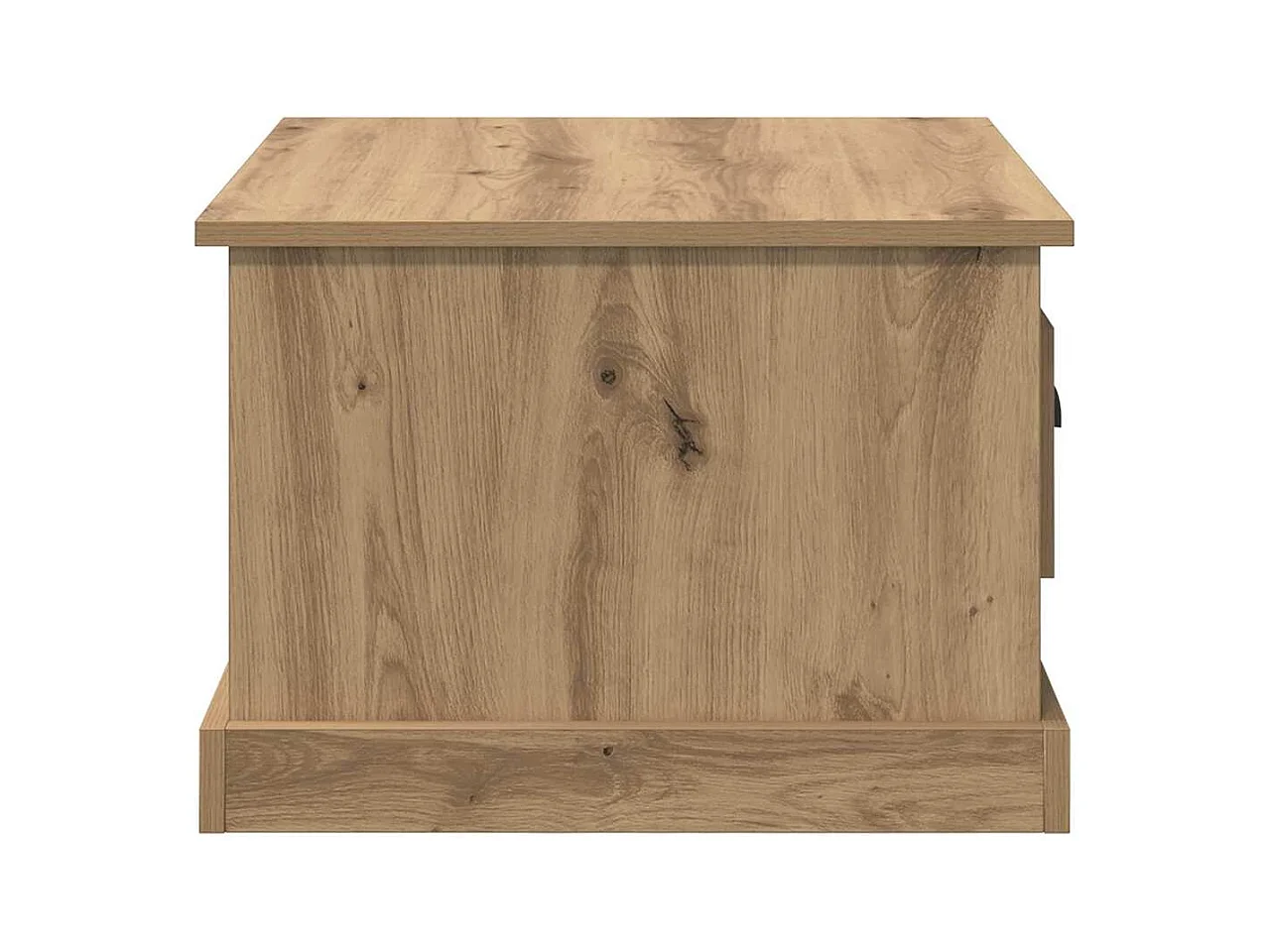 Table basse chêne artisanal 50 x 50 x 35 cm Bois d'ingénierie